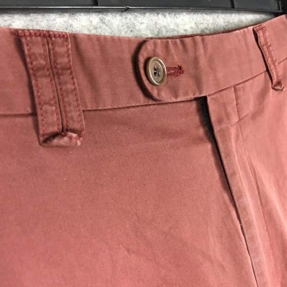 John Varvatos Pants Mens 34x30 Soho Fit Khaki Chino Red Straight Leg Canada Made - Picture 5 of 16